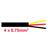 Anhaengerkabel 4 x 0.75 mm schwarz links YMM4x0.75/L