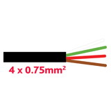 Anhaengerkabel 4 x 0.75 mm schwarz rechts YMM4x0.75/R