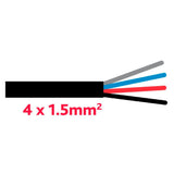 Anhaengerkabel 4x1.5 mm schwarz YMM4x1.5
