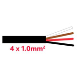 Anhängerkabel 4x1.0 mm schwarz YMM4X1ADR