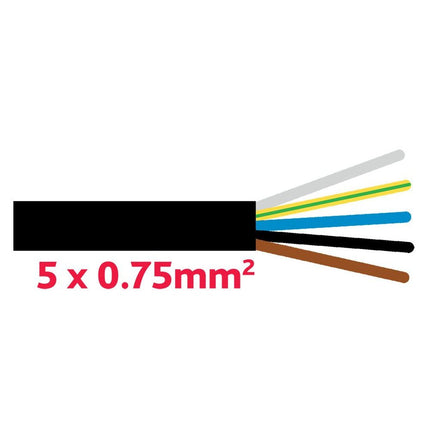 TD-Kabel 5x0.75mm schwarz YMM5x0.75 - Hischier Auto AG