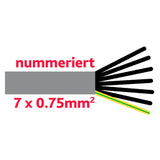 Steuerkabel 7 x 0.75 mm2 grau YMM7x0.75