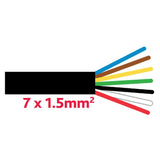 Anhaengerkabel 7 x 1.5 mm schwarz ADR YMM7x1.5