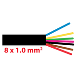 Kabel FLRYY 8 x 1.0 mm2 YMM8x1.0