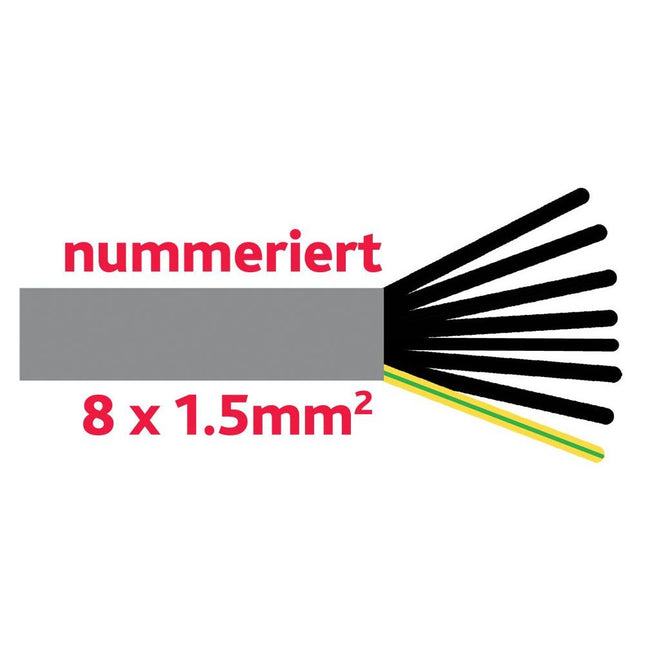 Steuerkabel 8 x 1.5 mm2 grau YMM8x1.5 - Hischier Auto AG