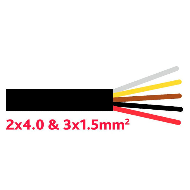 ABS-Kabel FLRY11Y 2x4.0/3x1.5mm2 YMMABS/2 - Hischier Auto AG
