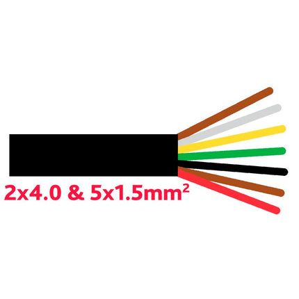 EBS-Kabel 7-pol. FLRY11Y/ADR 2 x 4.0 / 5 x 1.5 mm2 YMMEBS/P - Hischier Auto AG