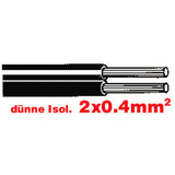 Velo-Kabel 2-adrig 2x0,4mm2 YZWL2x0.4